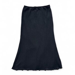 SHEIN Black A-Line Knit Maxi Skirt